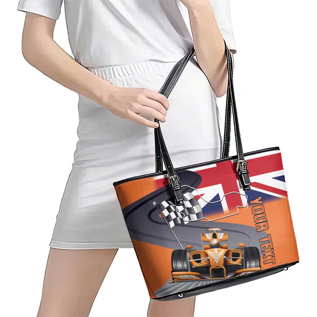 Personalised British Norris Leather Tote Bag 2025 Champion Australia GP