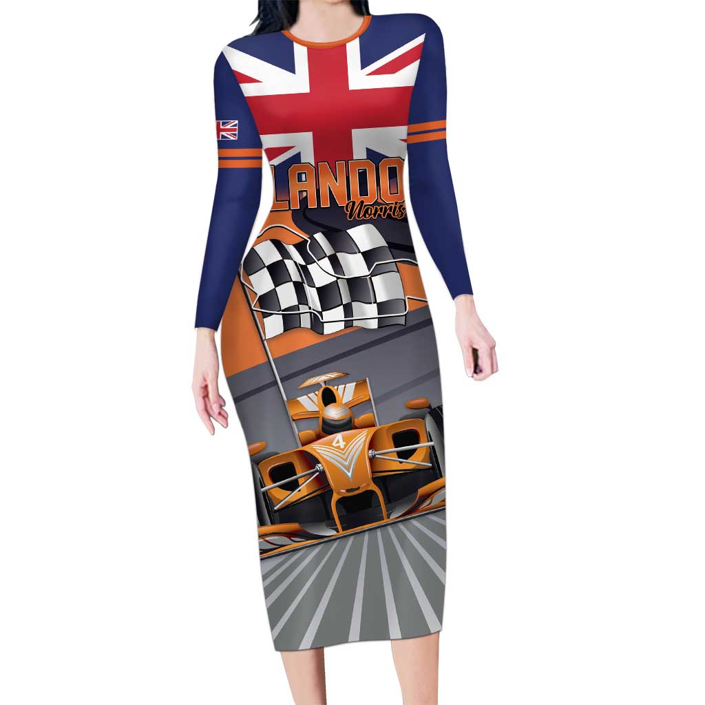 Personalised British Norris Long Sleeve Bodycon Dress 2025 Champion Australia GP