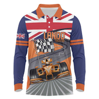 Personalised British Norris Long Sleeve Polo Shirt 2025 Champion Australia GP