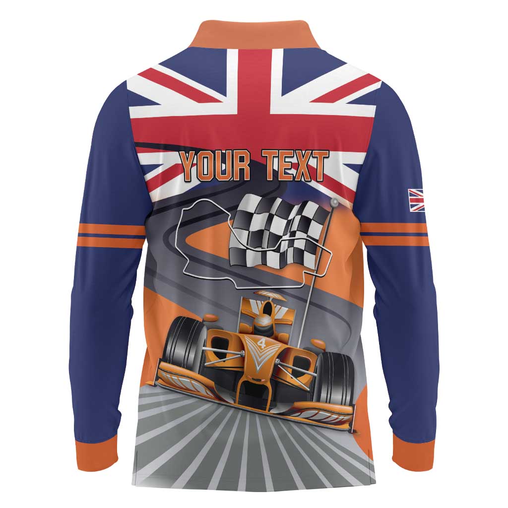 Personalised British Norris Long Sleeve Polo Shirt 2025 Champion Australia GP