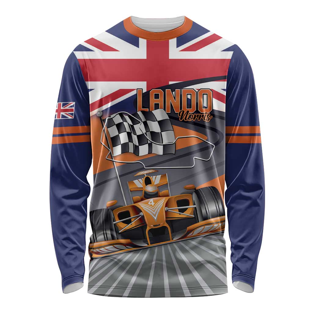 Personalised British Norris Long Sleeve Shirt 2025 Champion Australia GP