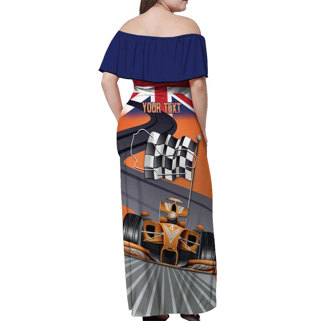 Personalised British Norris Off Shoulder Maxi Dress 2025 Champion Australia GP