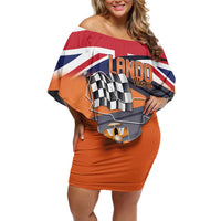 Personalised British Norris Off Shoulder Short Dress 2025 Champion Australia GP