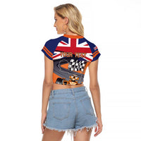 Personalised British Norris Raglan Cropped T Shirt 2025 Champion Australia GP