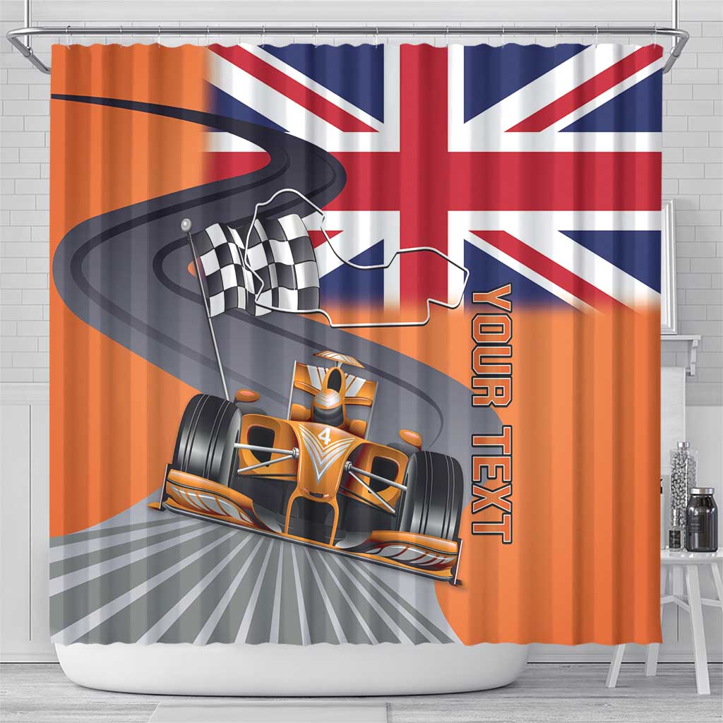 Personalised British Norris Shower Curtain 2025 Champion Australia GP