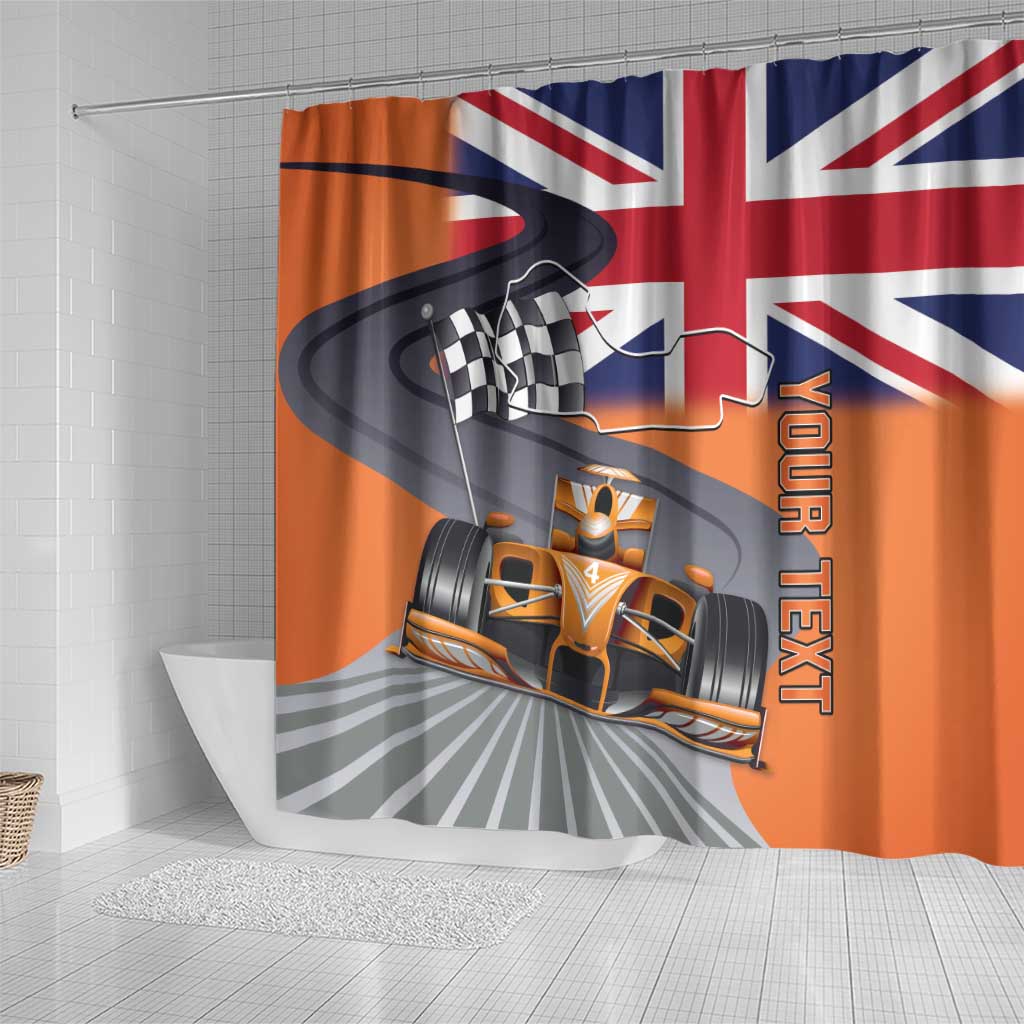 Personalised British Norris Shower Curtain 2025 Champion Australia GP