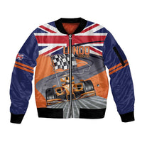 Personalised British Norris Sleeve Zip Bomber Jacket 2025 Champion Australia GP