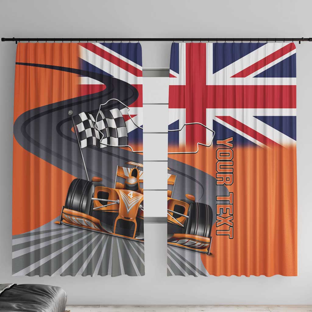 Personalised British Norris Window Curtain 2025 Champion Australia GP