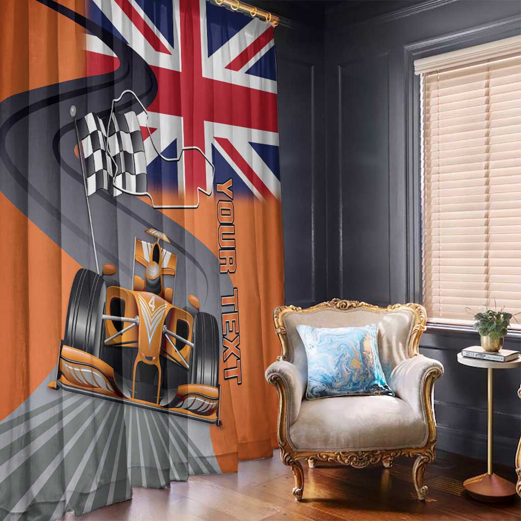 Personalised British Norris Window Curtain 2025 Champion Australia GP