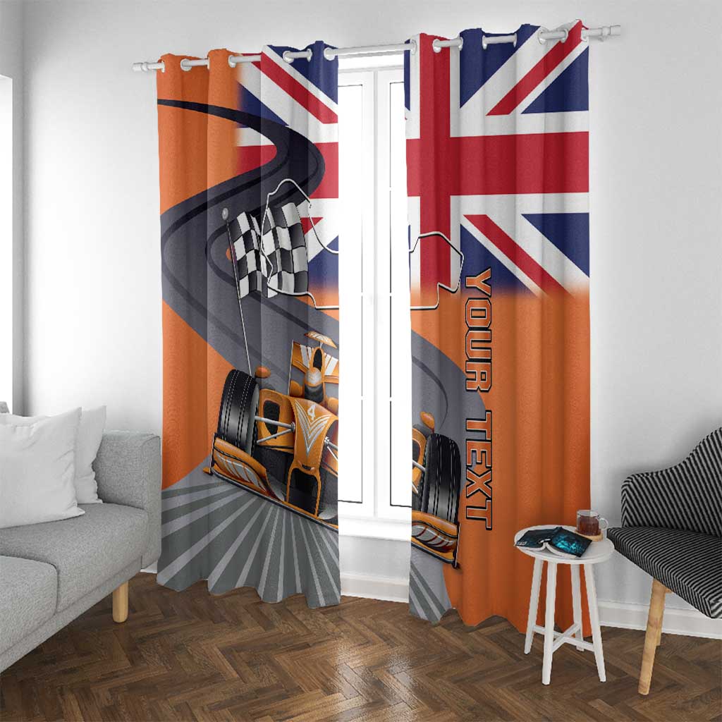 Personalised British Norris Window Curtain 2025 Champion Australia GP