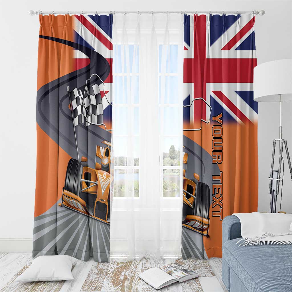 Personalised British Norris Window Curtain 2025 Champion Australia GP