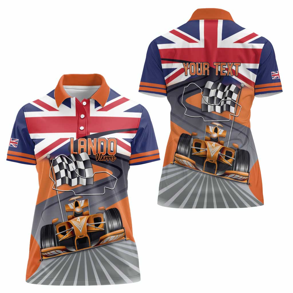Personalised British Norris Women Polo Shirt 2025 Champion Australia GP