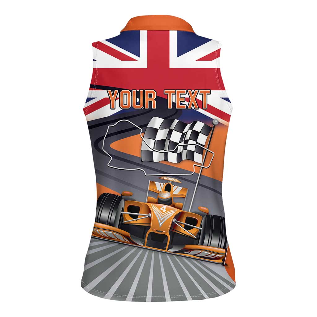 Personalised British Norris Women Sleeveless Polo Shirt 2025 Champion Australia GP