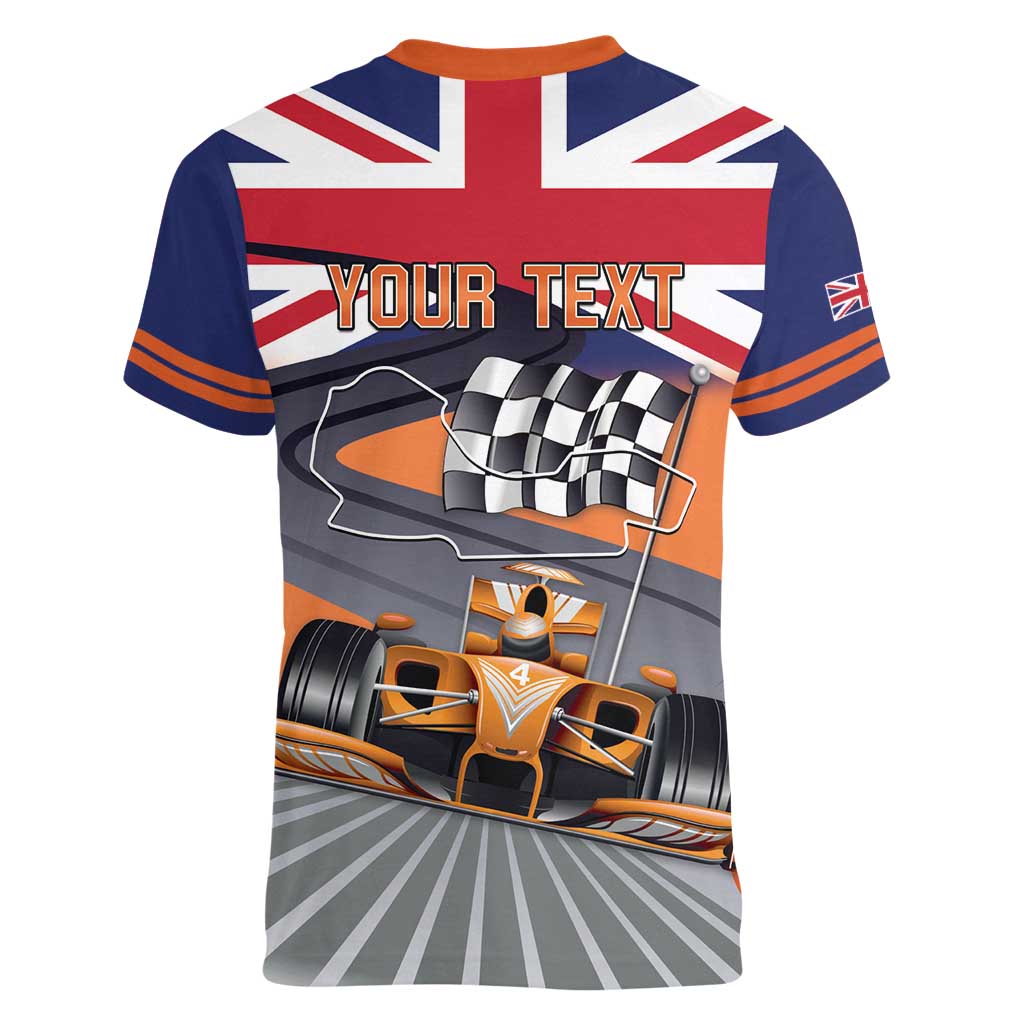 Personalised British Norris Women V-Neck T-Shirt 2025 Champion Australia GP