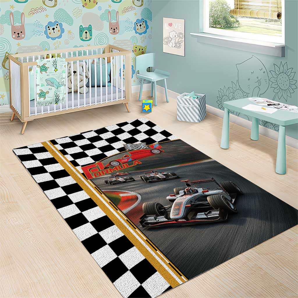 Racing Car 2025 Area Rug Born To Speed