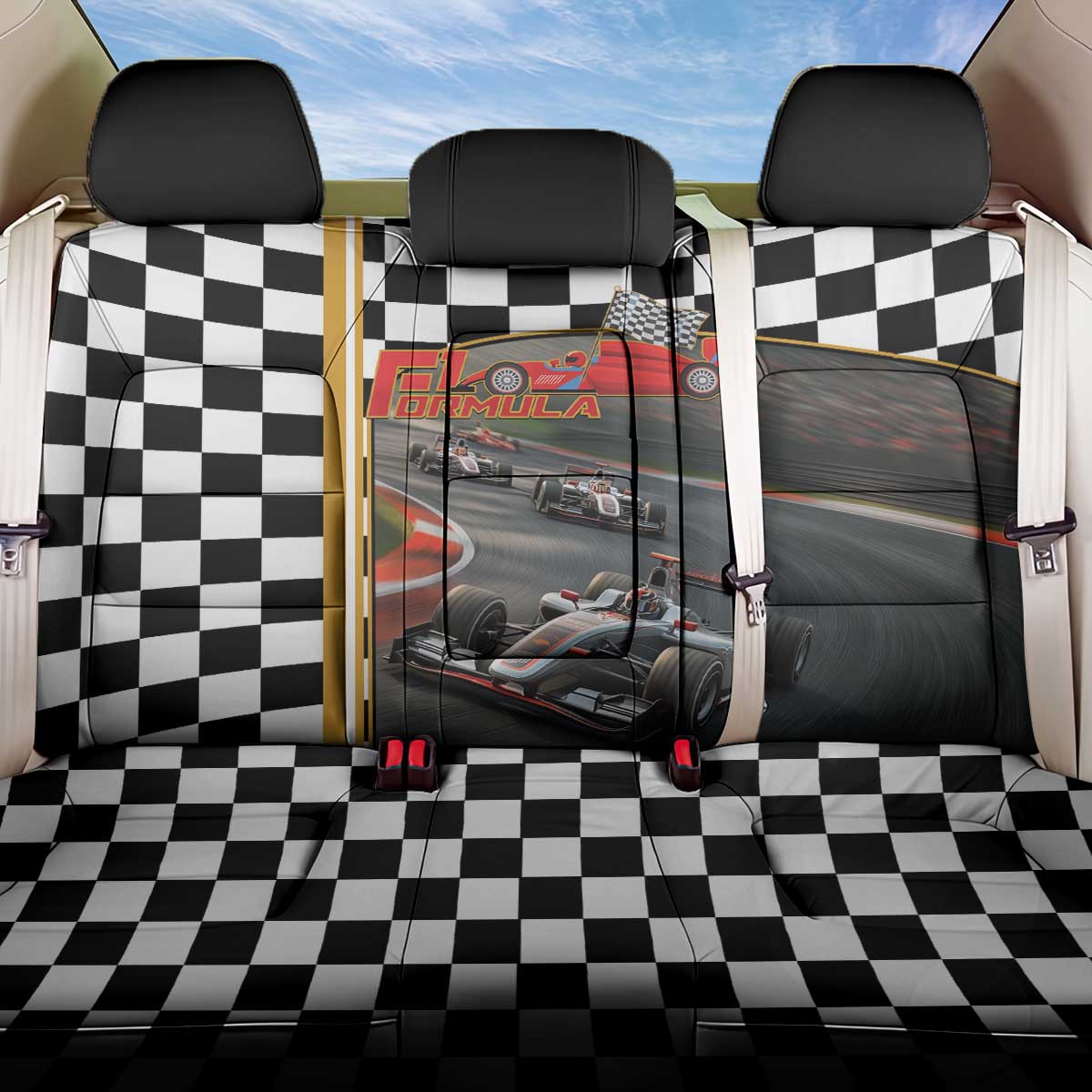 Racing Car 2025 Back Car Seat Cover Born To Speed