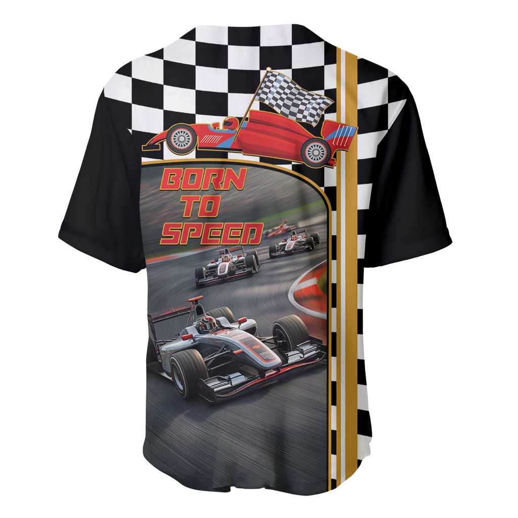 Racing Car 2025 Baseball Jersey Born To Speed