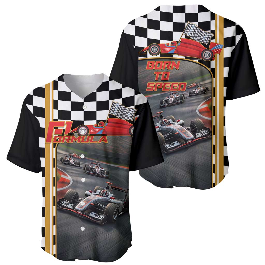 Racing Car 2025 Baseball Jersey Born To Speed