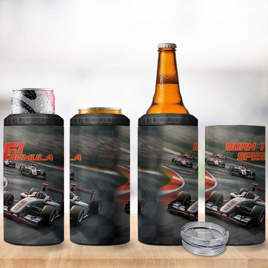 Racing Car 2025 4 in 1 Can Cooler Tumbler Born To Speed