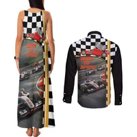 Racing Car 2025 Couples Matching Tank Maxi Dress and Long Sleeve Button Shirt Born To Speed