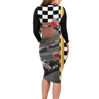 Racing Car 2025 Family Matching Long Sleeve Bodycon Dress and Hawaiian Shirt Born To Speed