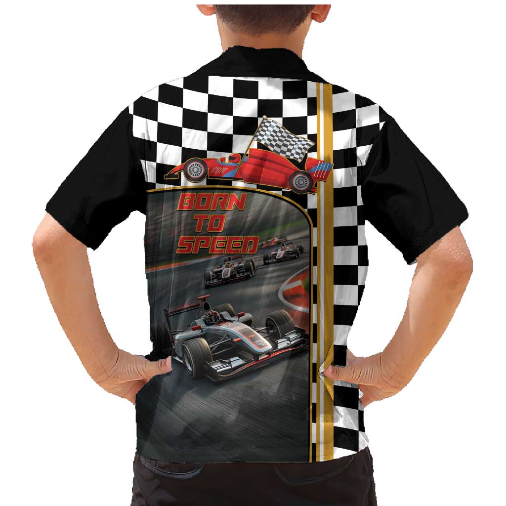 Racing Car 2025 Family Matching Mermaid Dress and Hawaiian Shirt Born To Speed