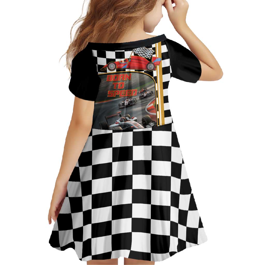 Racing Car 2025 Family Matching Short Sleeve Bodycon Dress and Hawaiian Shirt Born To Speed