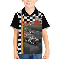 Racing Car 2025 Family Matching Short Sleeve Bodycon Dress and Hawaiian Shirt Born To Speed