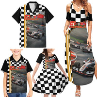 Racing Car 2025 Family Matching Summer Maxi Dress and Hawaiian Shirt Born To Speed