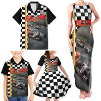 Racing Car 2025 Family Matching Tank Maxi Dress and Hawaiian Shirt Born To Speed