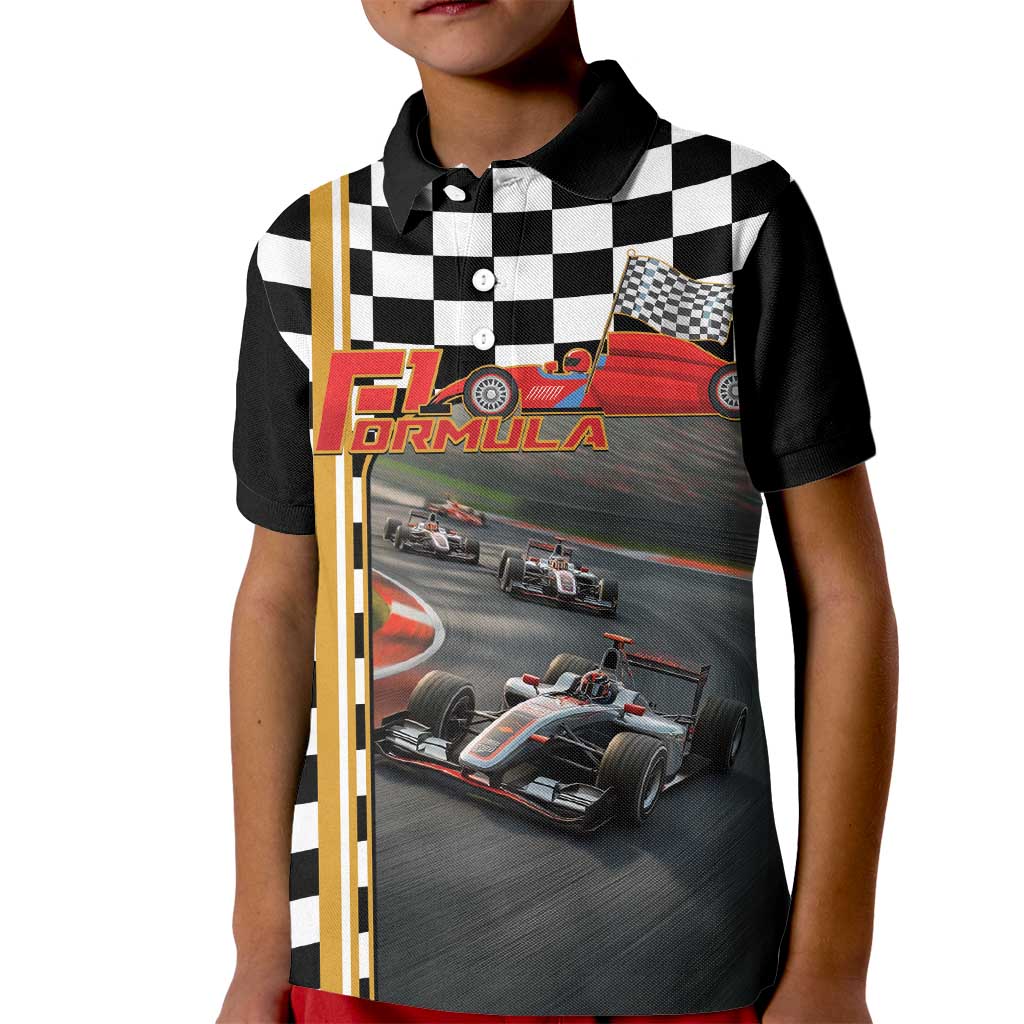 Racing Car 2025 Kid Polo Shirt Born To Speed