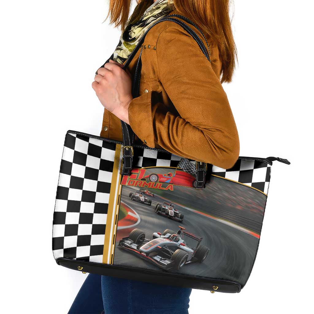 Racing Car 2025 Leather Tote Bag Born To Speed