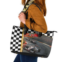 Racing Car 2025 Leather Tote Bag Born To Speed
