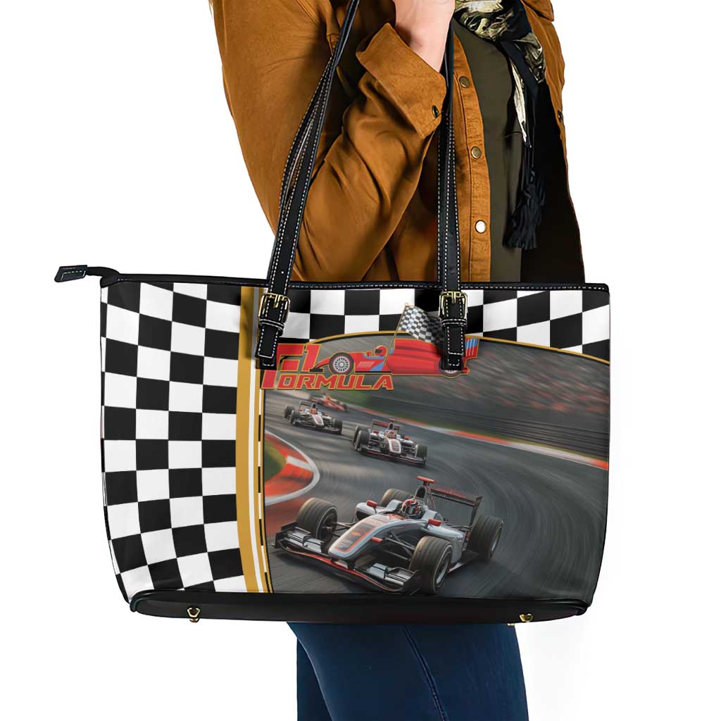 Racing Car 2025 Leather Tote Bag Born To Speed