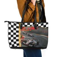 Racing Car 2025 Leather Tote Bag Born To Speed