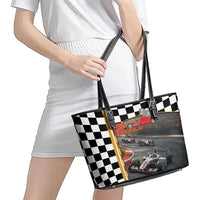 Racing Car 2025 Leather Tote Bag Born To Speed