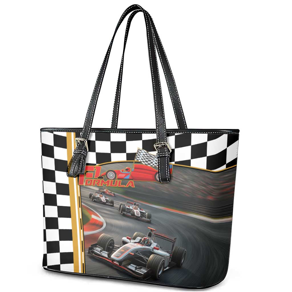 Racing Car 2025 Leather Tote Bag Born To Speed