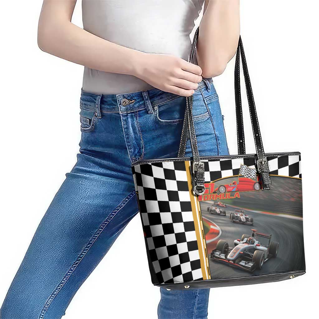 Racing Car 2025 Leather Tote Bag Born To Speed