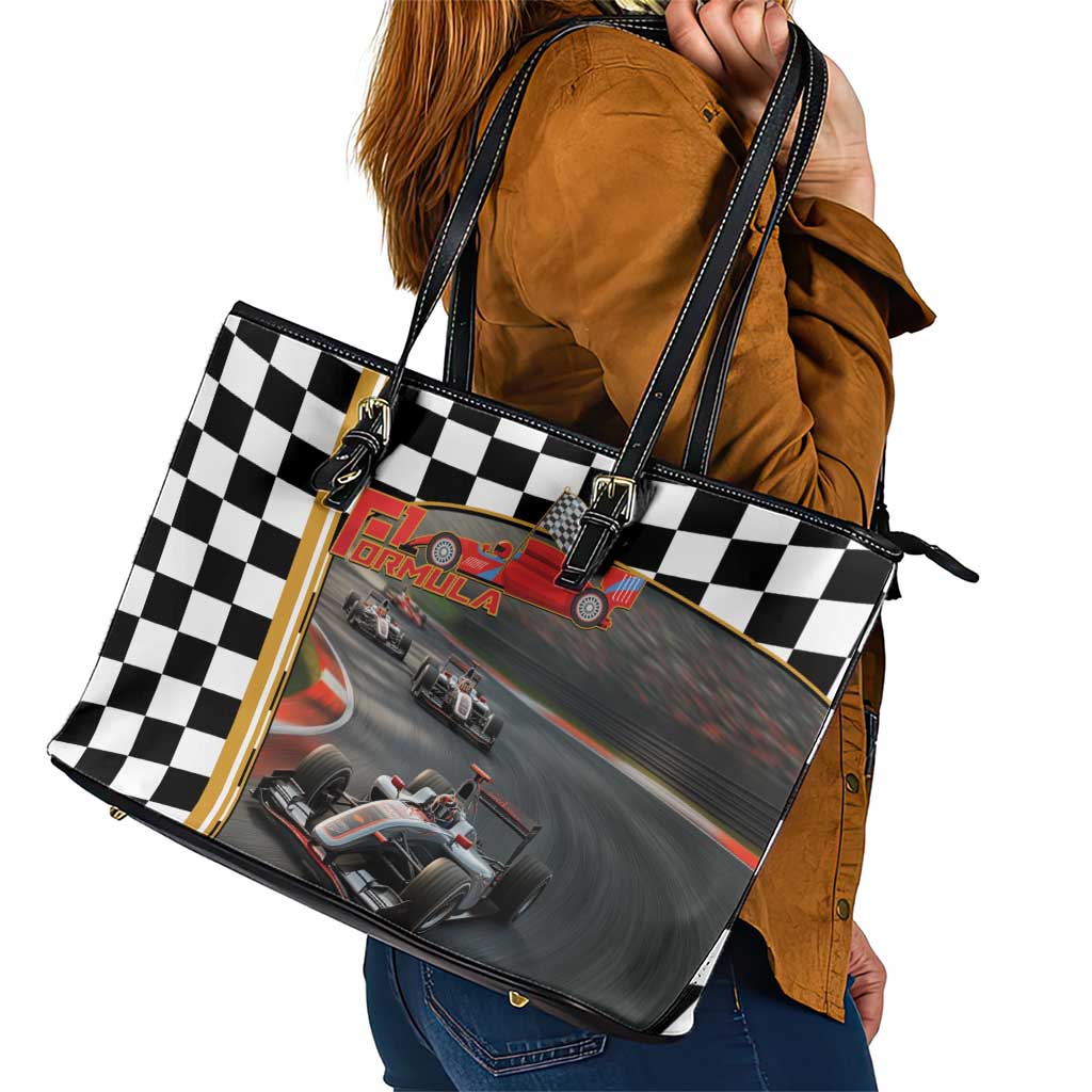 Racing Car 2025 Leather Tote Bag Born To Speed