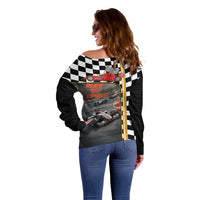 Racing Car 2025 Off Shoulder Sweater Born To Speed