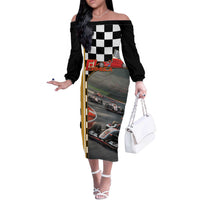 Racing Car 2025 Off The Shoulder Long Sleeve Dress Born To Speed