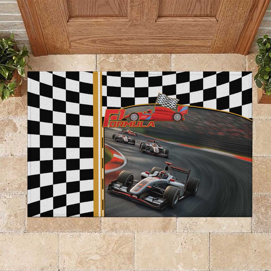 Racing Car 2025 Rubber Doormat Born To Speed