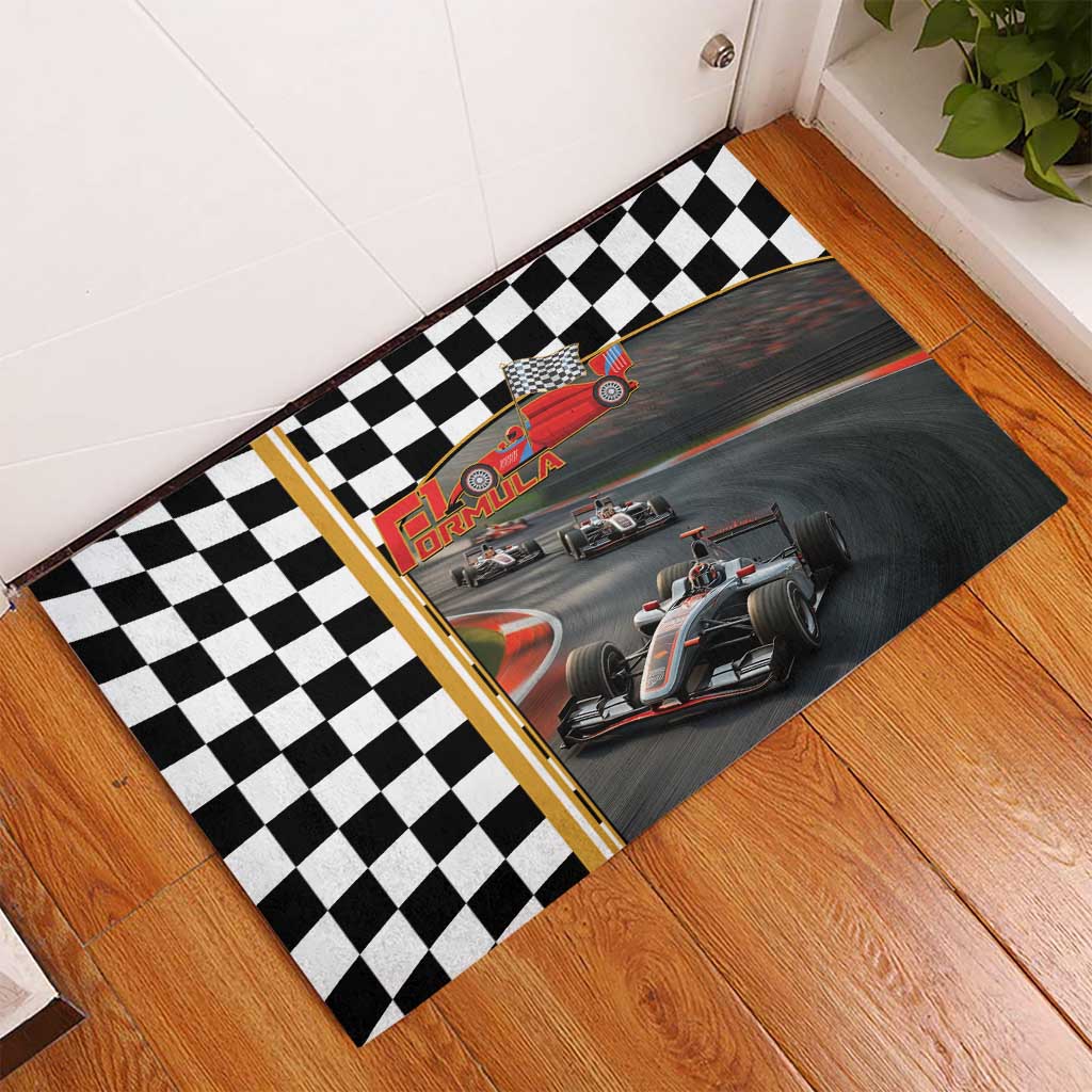 Racing Car 2025 Rubber Doormat Born To Speed