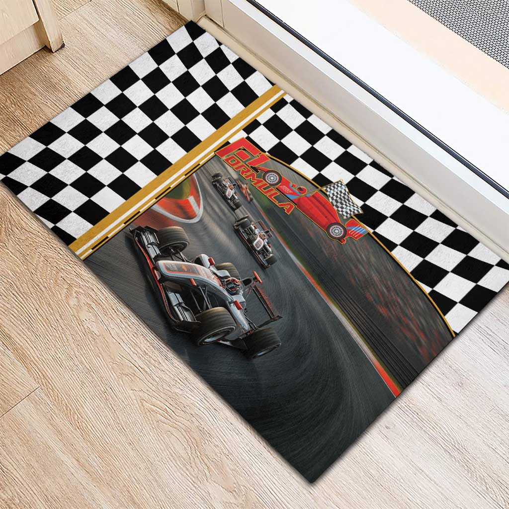 Racing Car 2025 Rubber Doormat Born To Speed