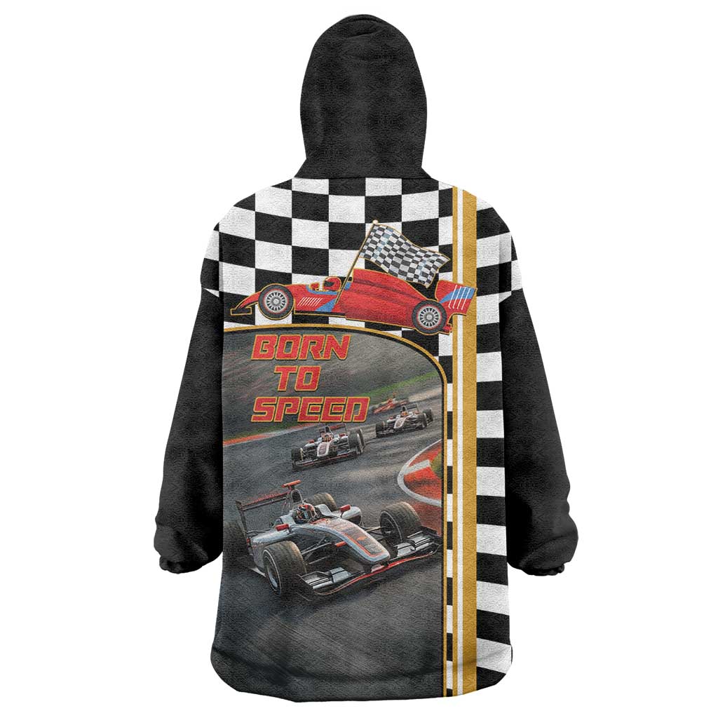 Racing Car 2025 Wearable Blanket Hoodie Born To Speed