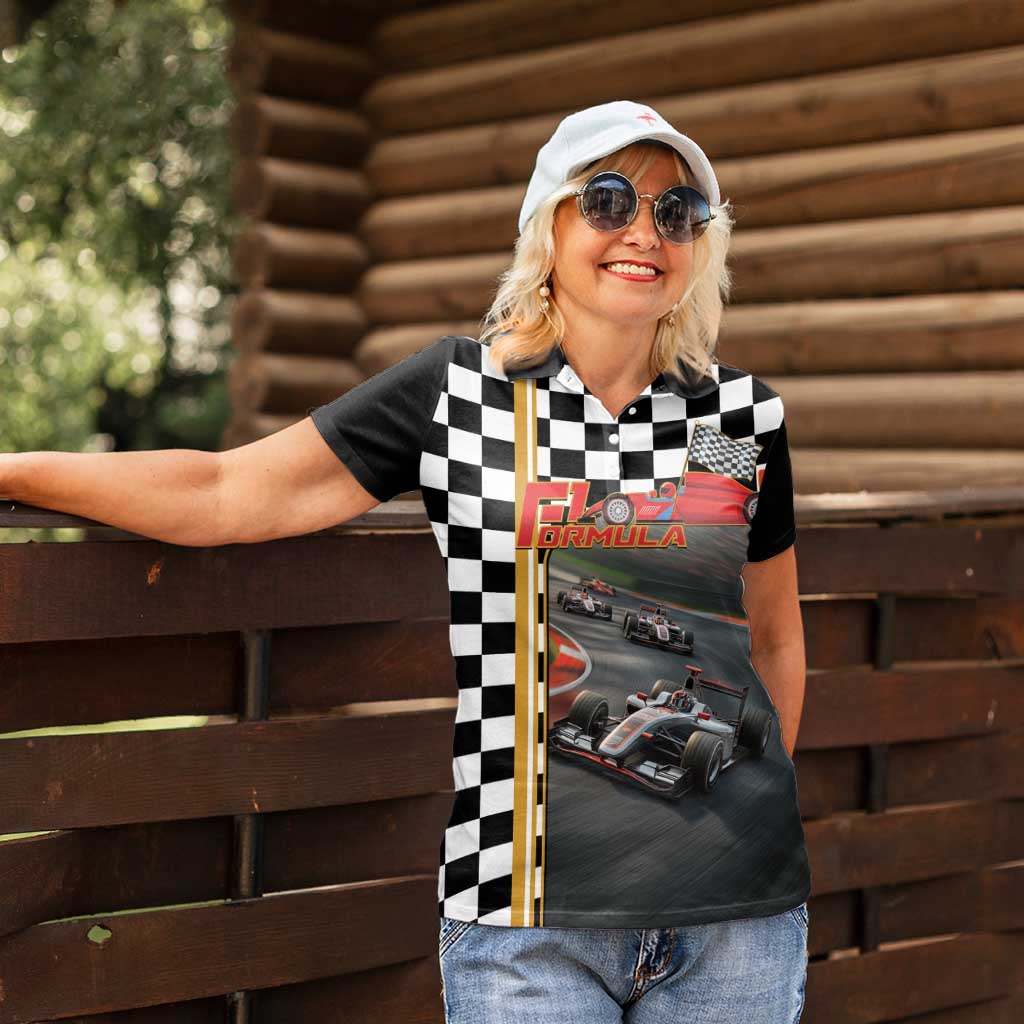 Racing Car 2025 Women Polo Shirt Born To Speed