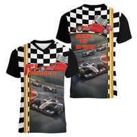 Racing Car 2025 Women V-Neck T-Shirt Born To Speed