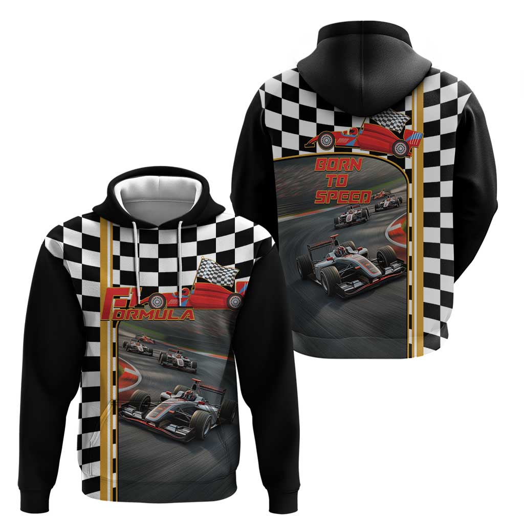 Racing Car 2025 Zip Hoodie Born To Speed