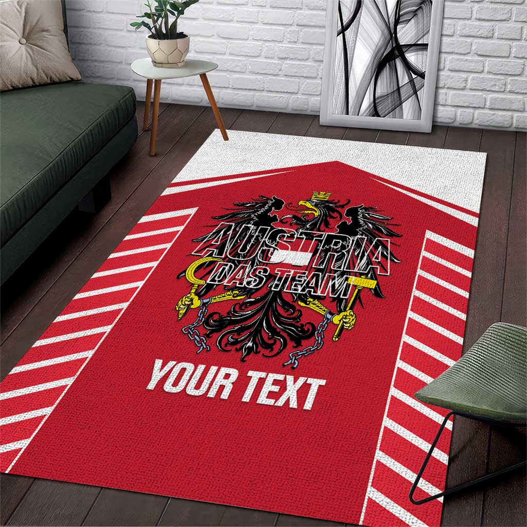 Custom Austria Football Area Rug Come On Das Team