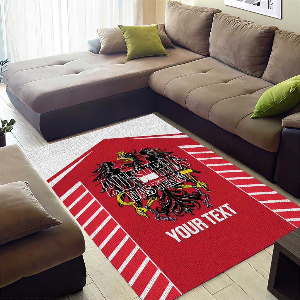 Custom Austria Football Area Rug Come On Das Team